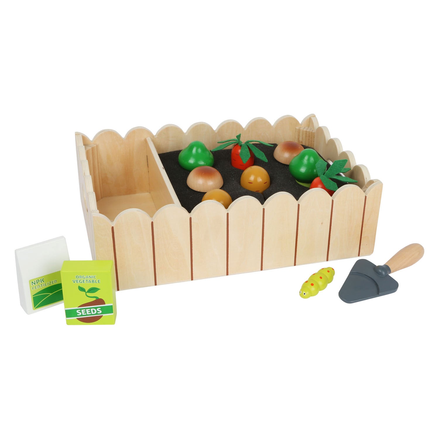 Kleiner Fuß Holz Gemüsegarten Spiel Set, 13dlg.