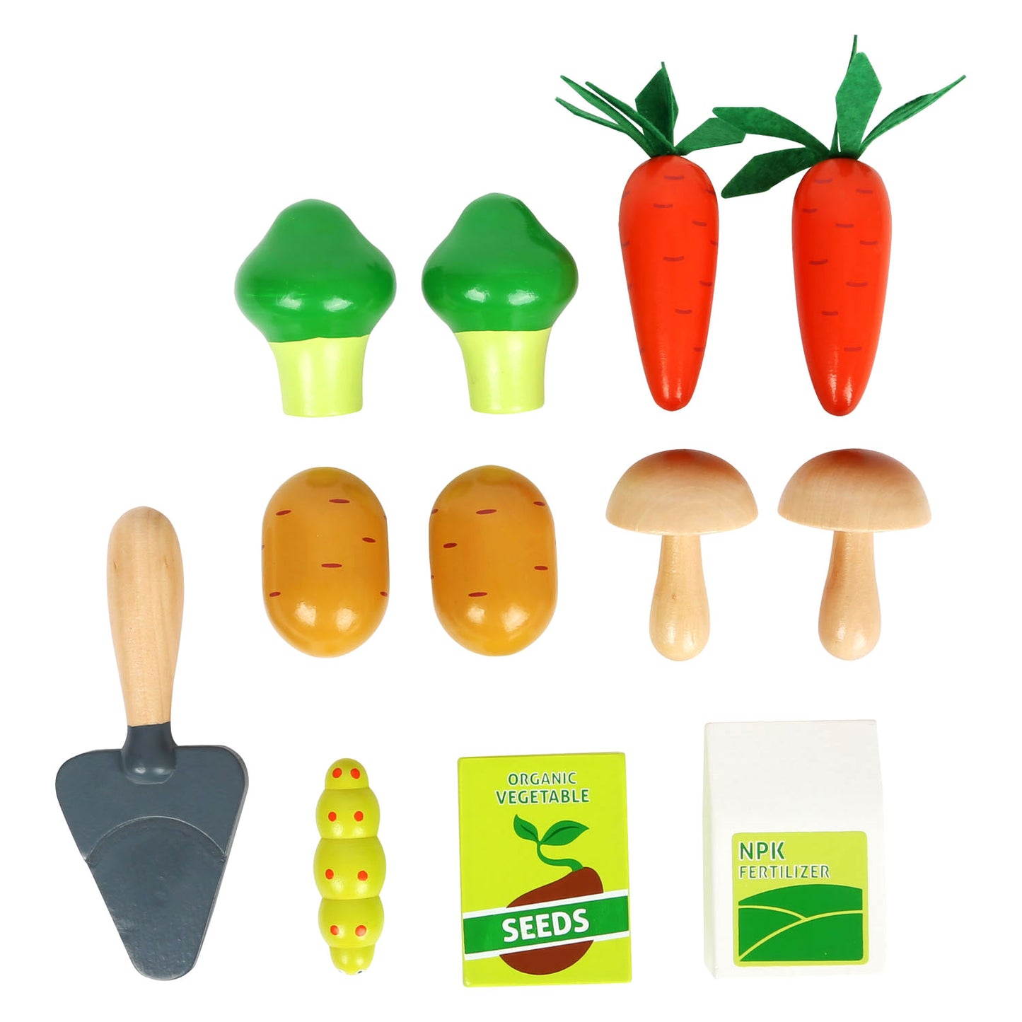 Kleiner Fuß Holz Gemüsegarten Spiel Set, 13dlg.