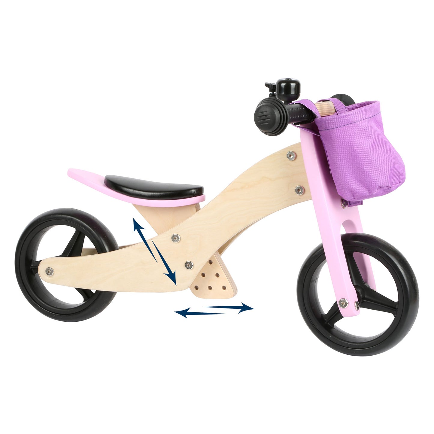 Kleines Fußdreirad und 2in1 Pink