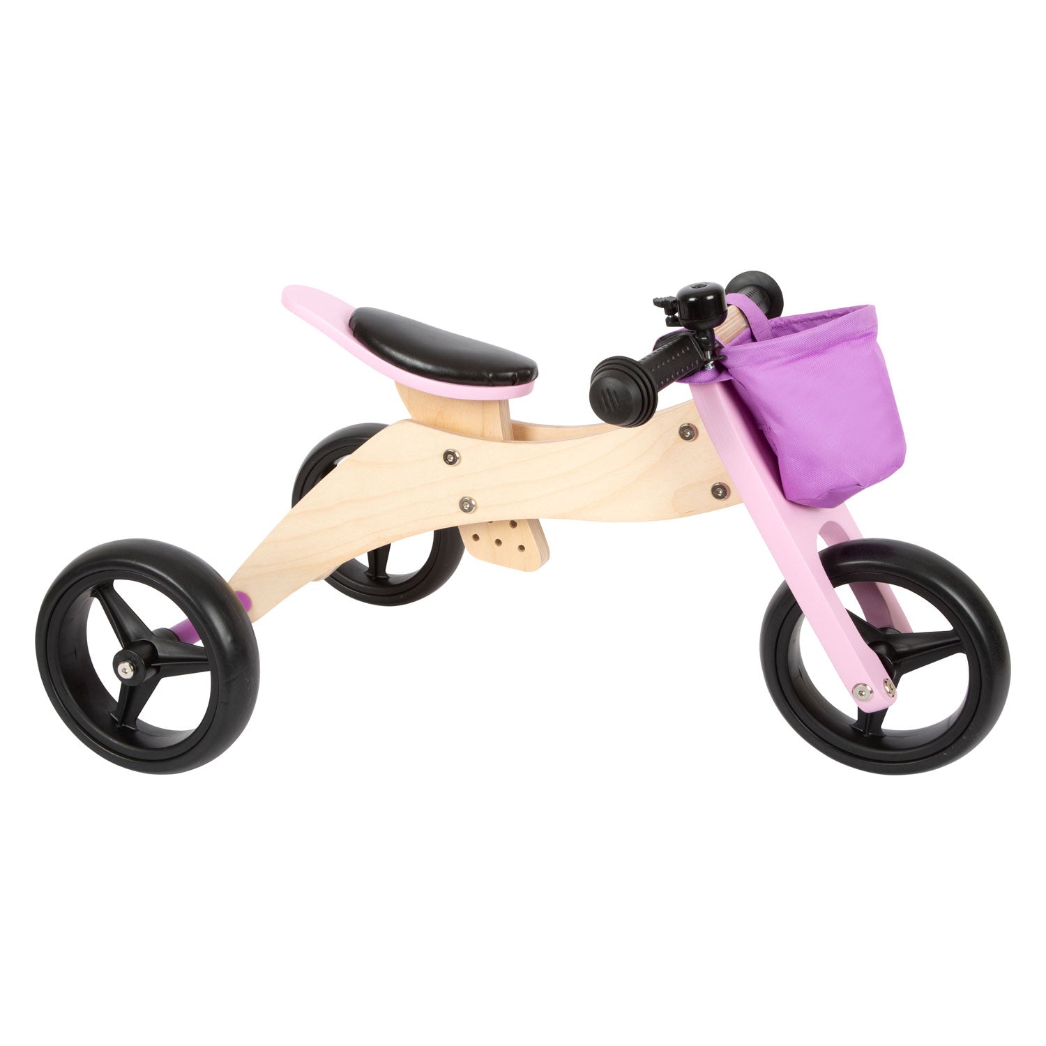 Kleines Fußdreirad und 2in1 Pink