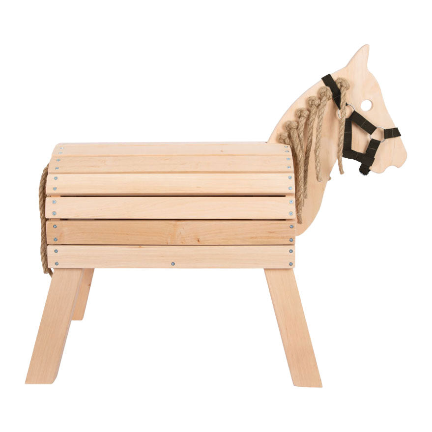 Kleines Fuß Holz Pferd kompakt