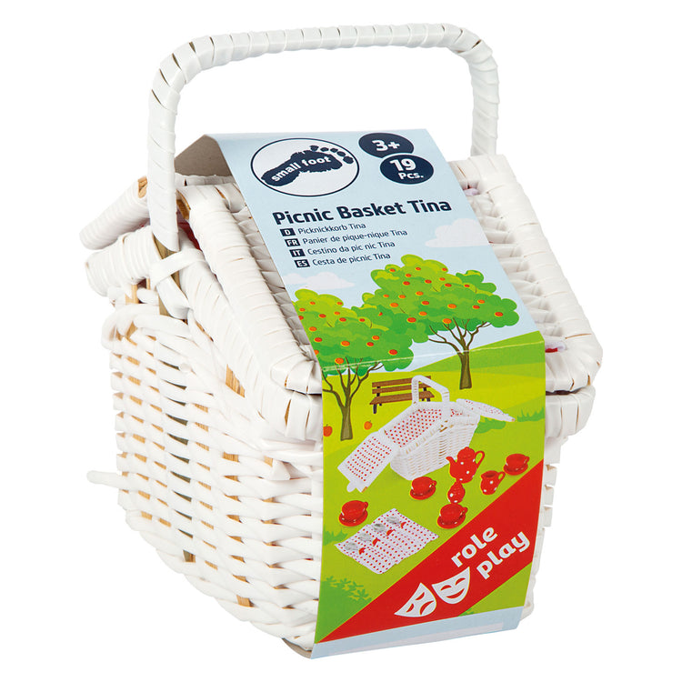 Kleiner Fußhölzer Picknickkorb Tina mit Geschirr, 19dlg.
