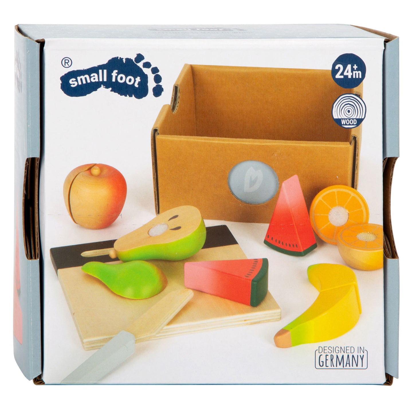 Kleiner Fußholz geschnittene Playets Fruit -Set, 13dlg.