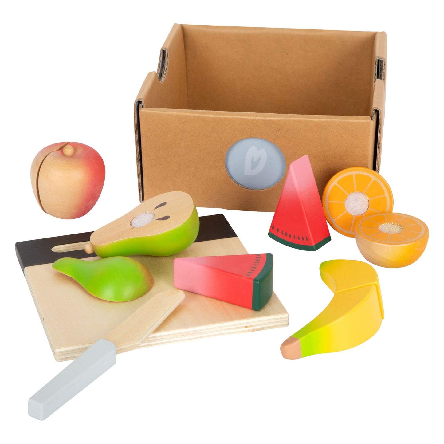 Kleiner Fußholz geschnittene Playets Fruit -Set, 13dlg.