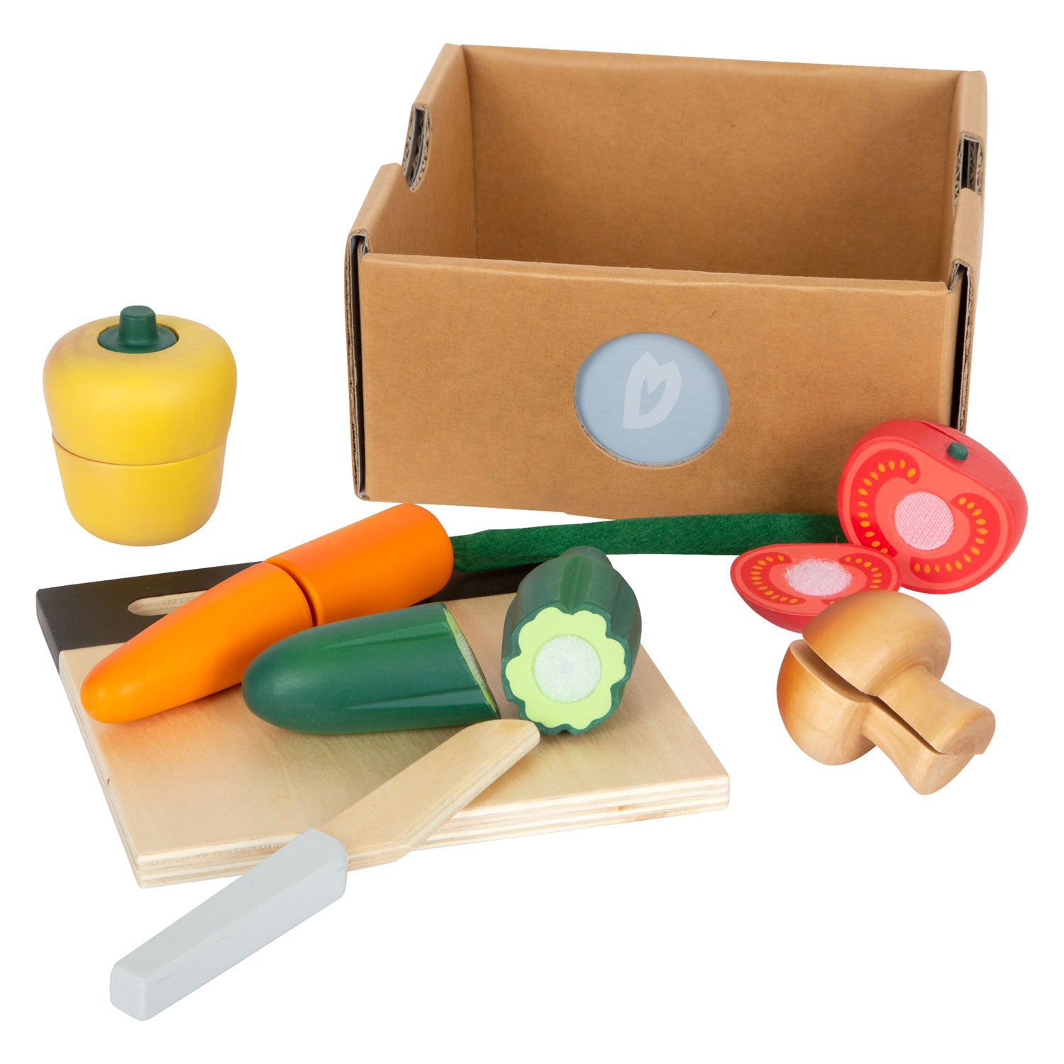 Kleiner Fuß Holz Snijen Speelten Gemüse Set, 13dlg.