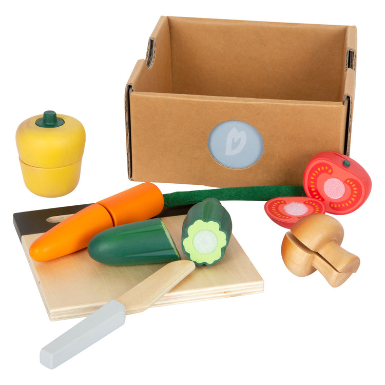 Kleiner Fuß Holz Snijen Speelten Gemüse Set, 13dlg.