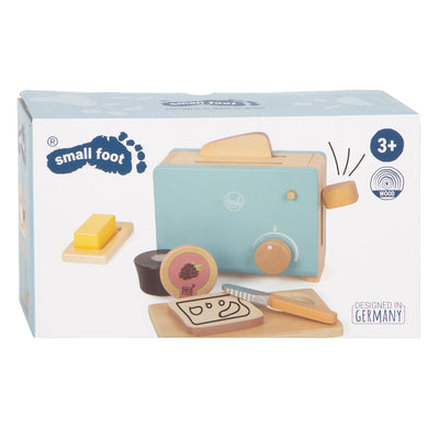 Kleiner Fußholz Toaster Set