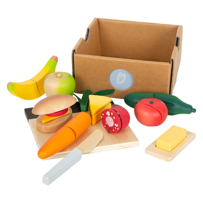 Kleiner Fuß Holz Snijen Speelten Lunch Set, 24dlg.