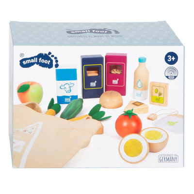 Kleine Fußholz -Playetts vegetarisches Essen, 17dlg.