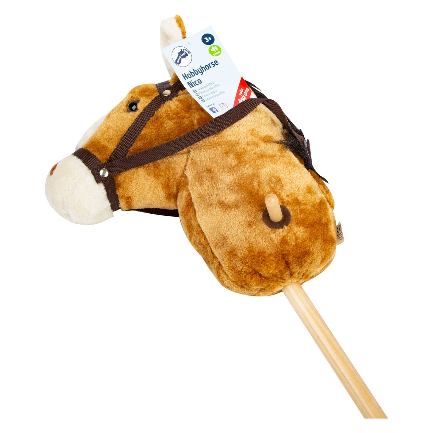Kleiner Fuß Holz Hobby Pferd Nico, 88 cm