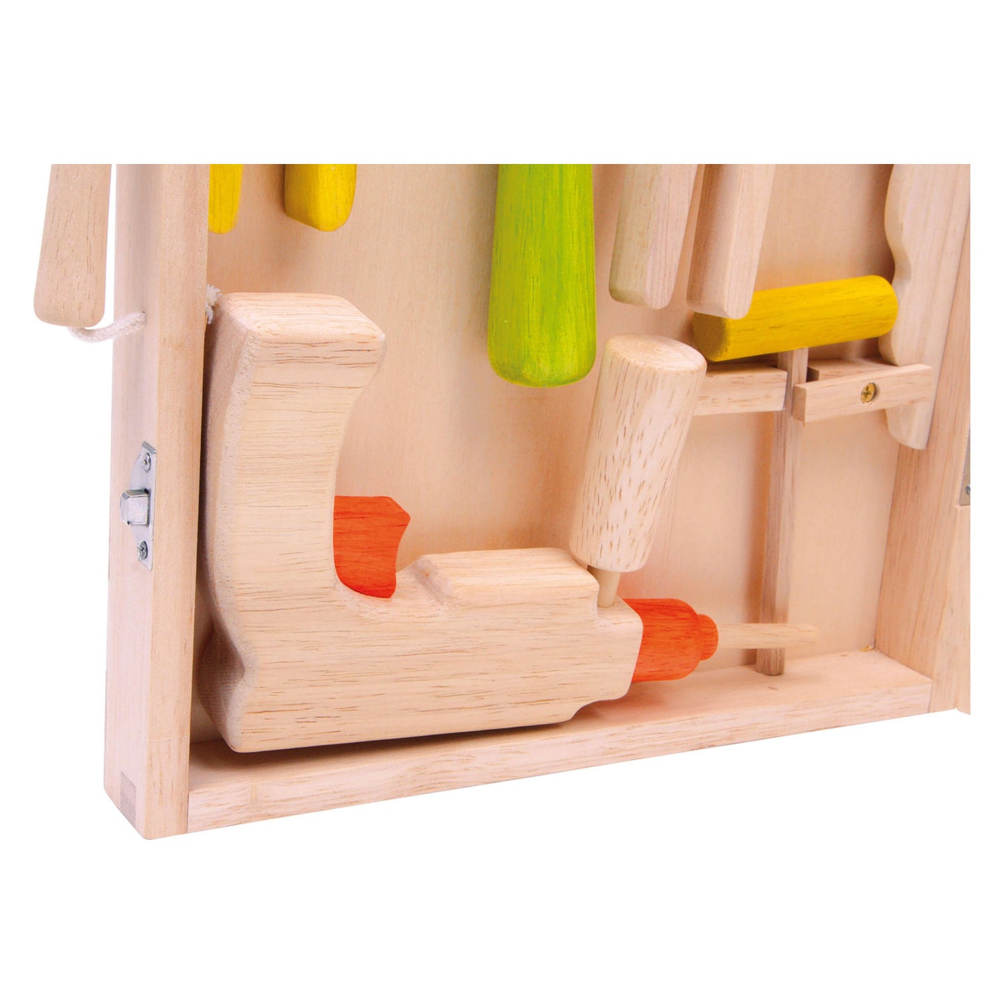 Kleiner Fußwerkzeughülle aus Holz, 13dlg.