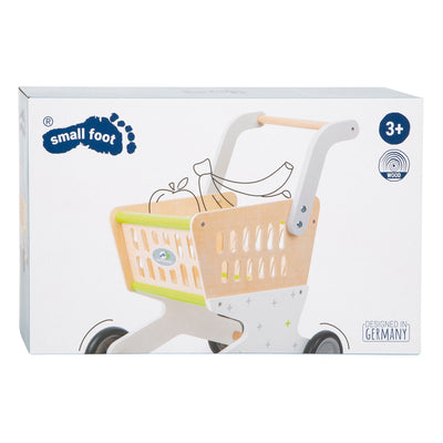 Kleiner Fußhölzer -Einkaufswagen Supermarkt