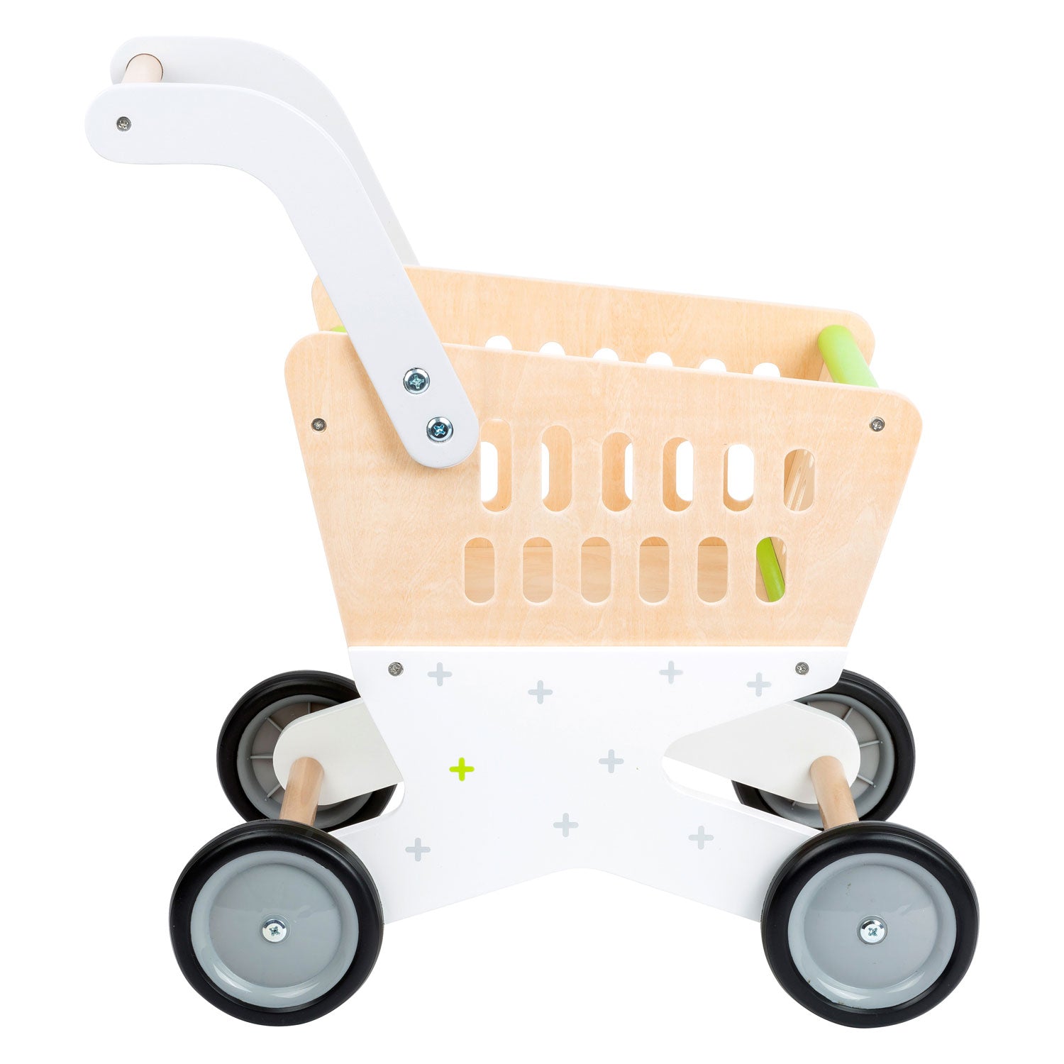 Kleiner Fußhölzer -Einkaufswagen Supermarkt