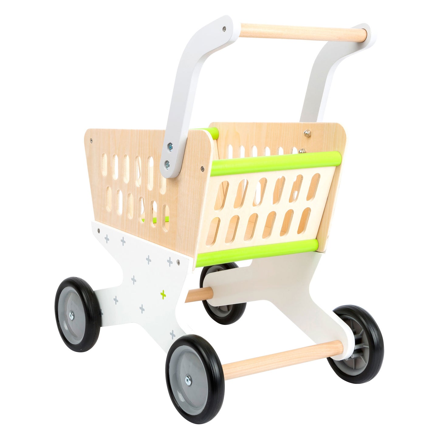 Kleiner Fußhölzer -Einkaufswagen Supermarkt