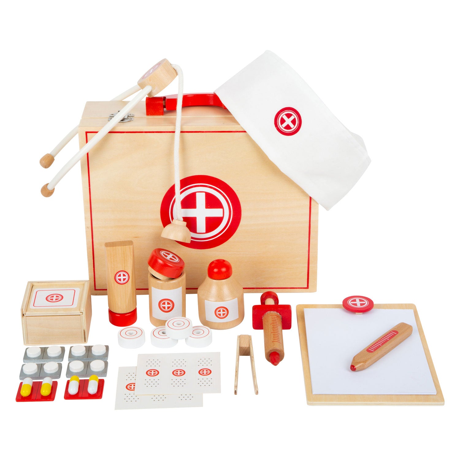 Kleiner Fußhölzer -Arztkoffer, 23dlg.