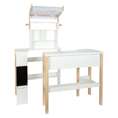 Kleine Fußholzküche mit Waschmaschine, 12dlg.