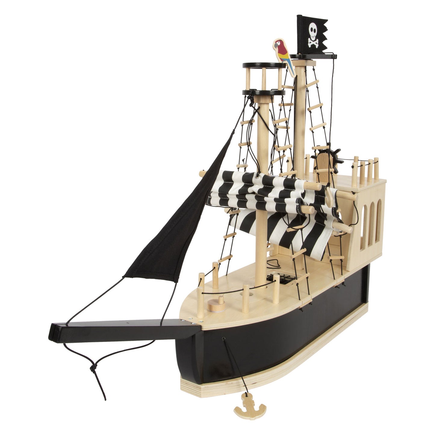 Kleiner Fuß - Holzpuppenhaus Piratenboot