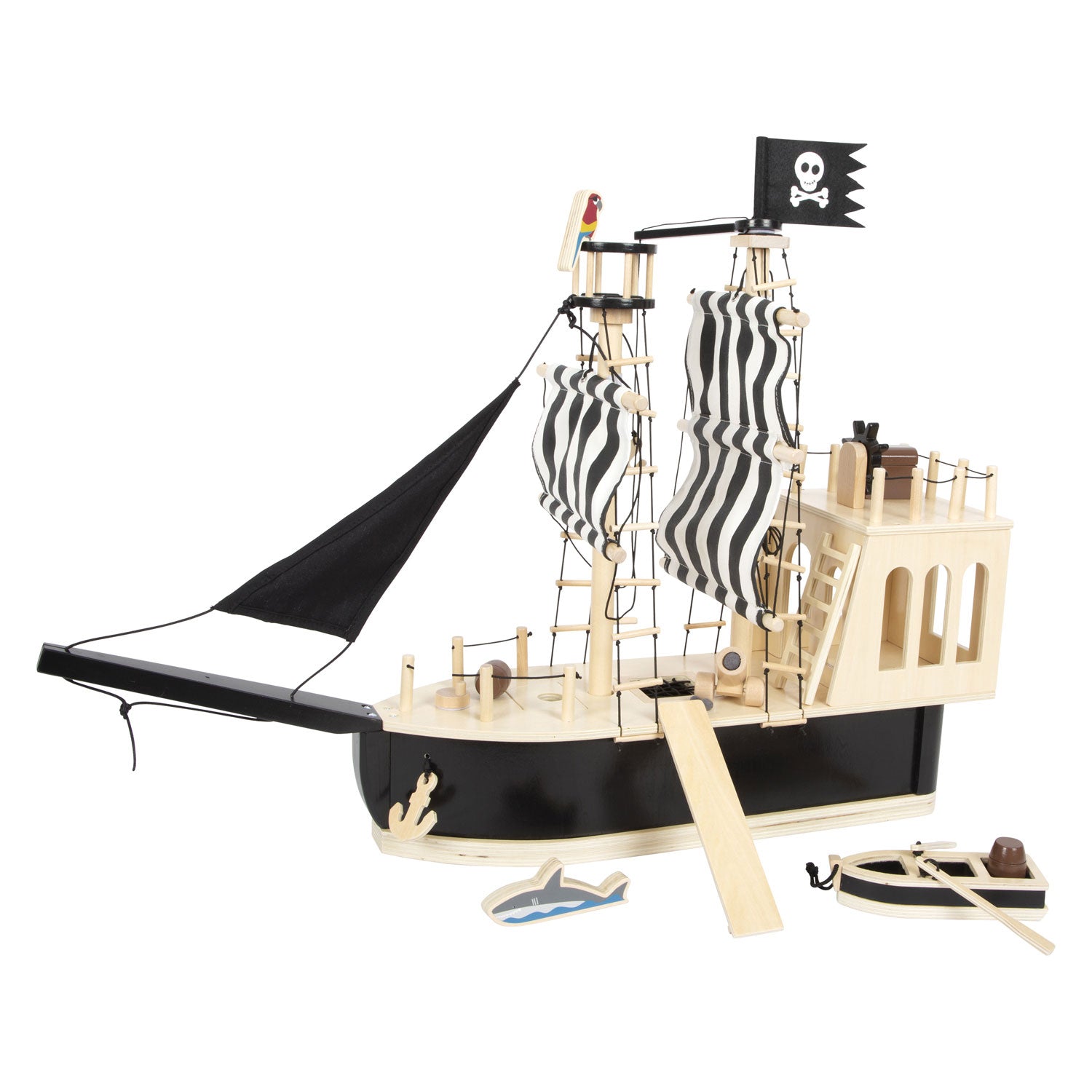 Kleiner Fuß - Holzpuppenhaus Piratenboot