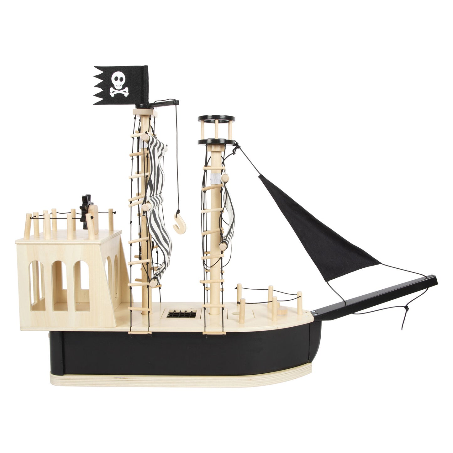 Kleiner Fuß - Holzpuppenhaus Piratenboot
