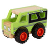 Kleiner Fuß aus Holz, Offroad-Jeep-Grün
