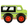 Kleiner Fuß aus Holz, Offroad-Jeep-Grün