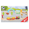 Kleiner Fuß -Holzzug Set City und Countryside, 24dlg.