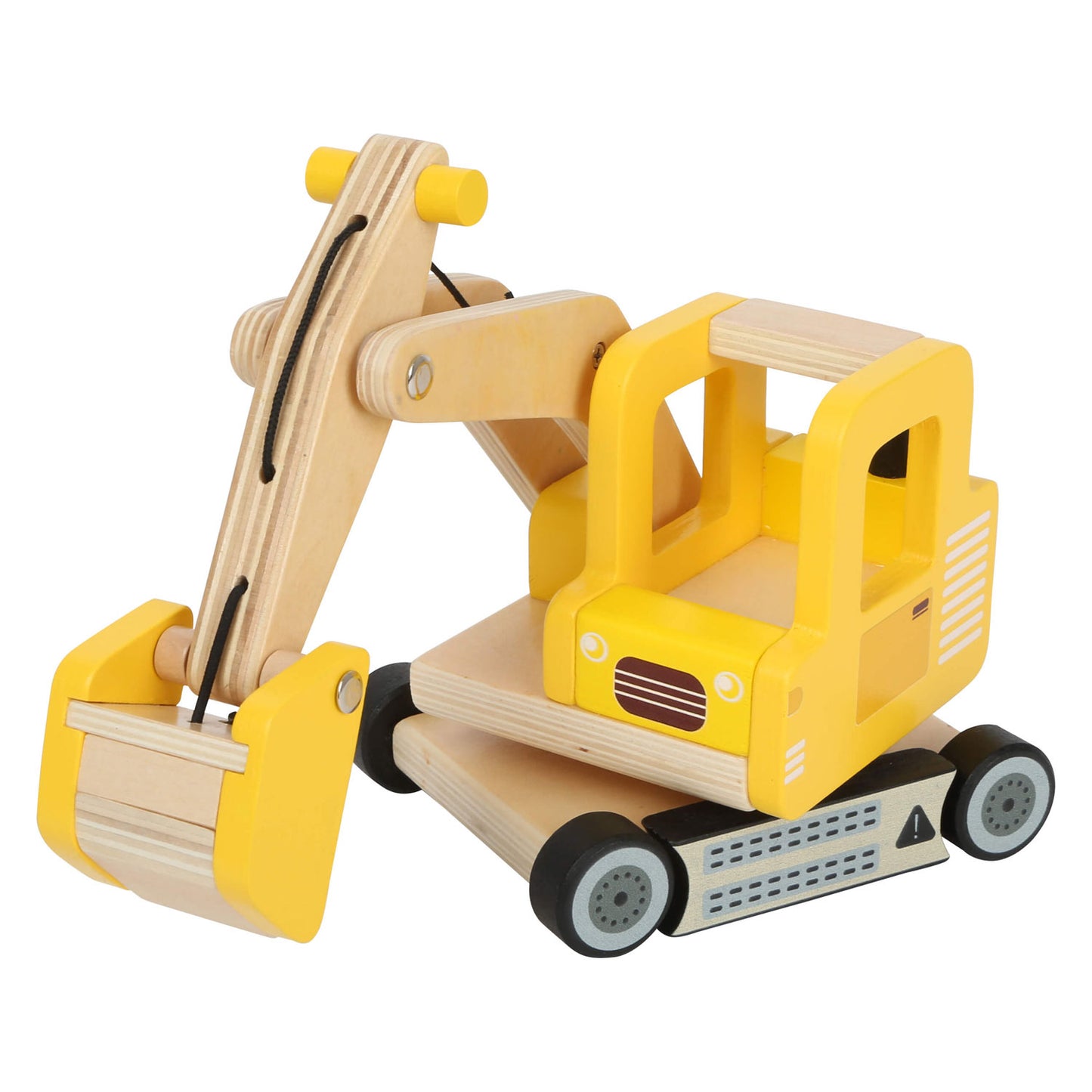 Kleiner Fuß - Holzbagger Gelb