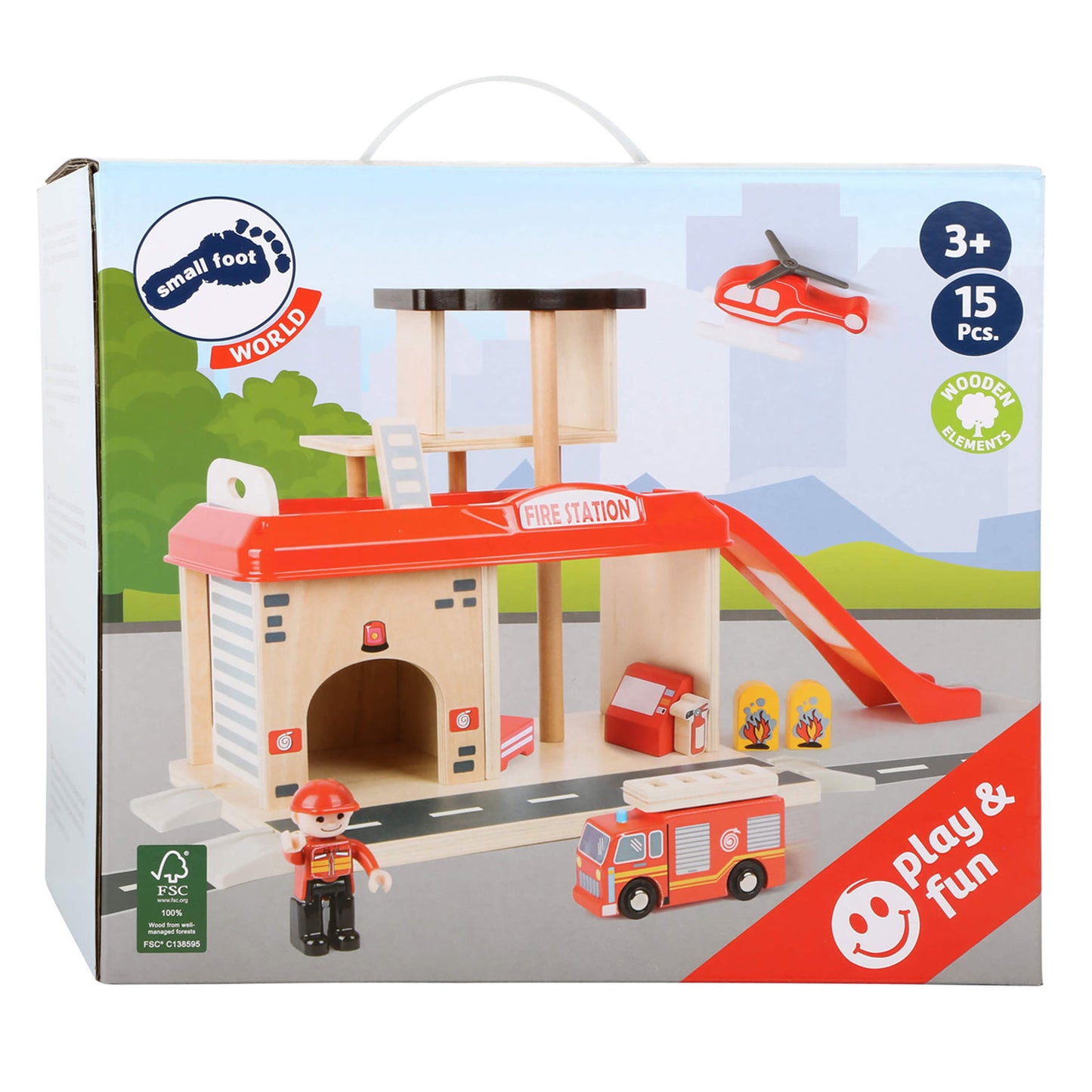 Kleine Fußfeuerwache mit Accessoires, 15dlg.