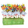 Kleiner Fuß - hölzerne Windmühlenblumen 28 cm, 24st.