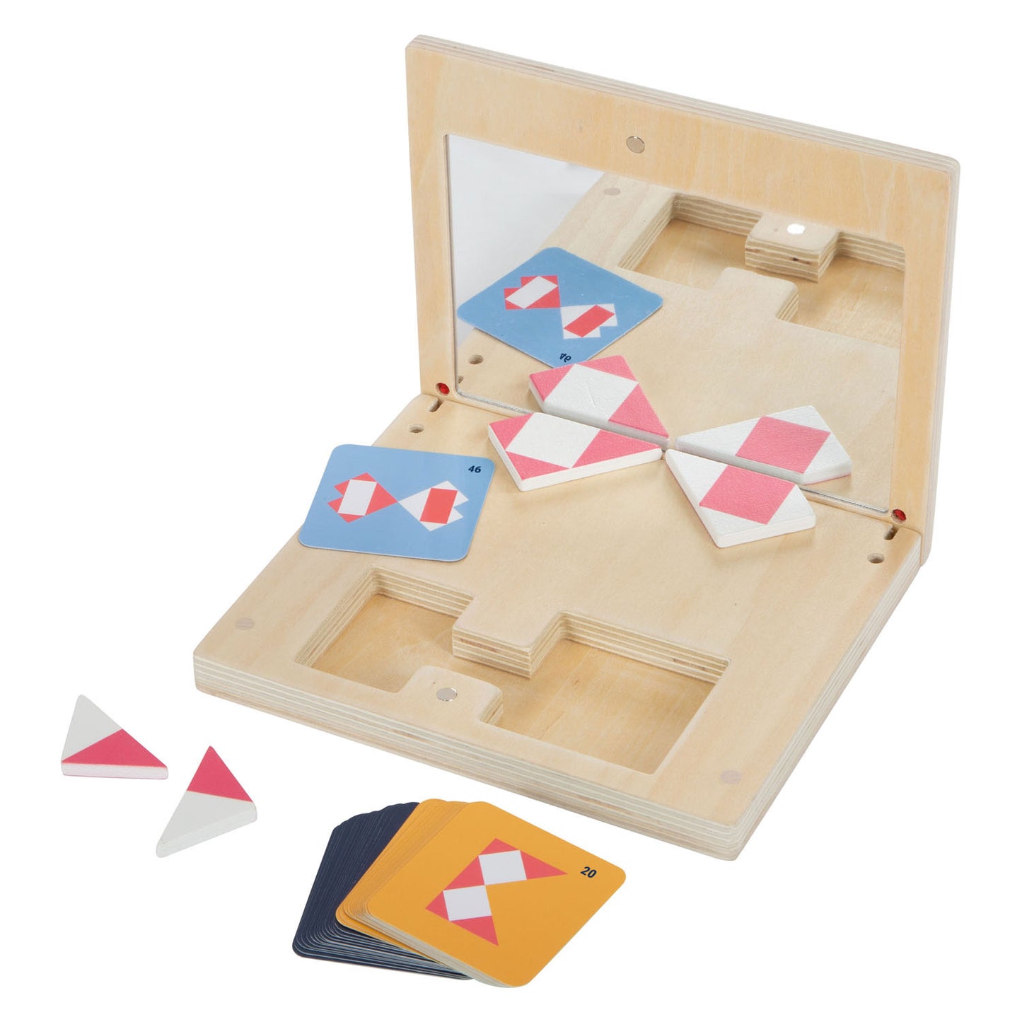 Kleines Fußhölzernymmetriespiel mit Spiegelpädagogik