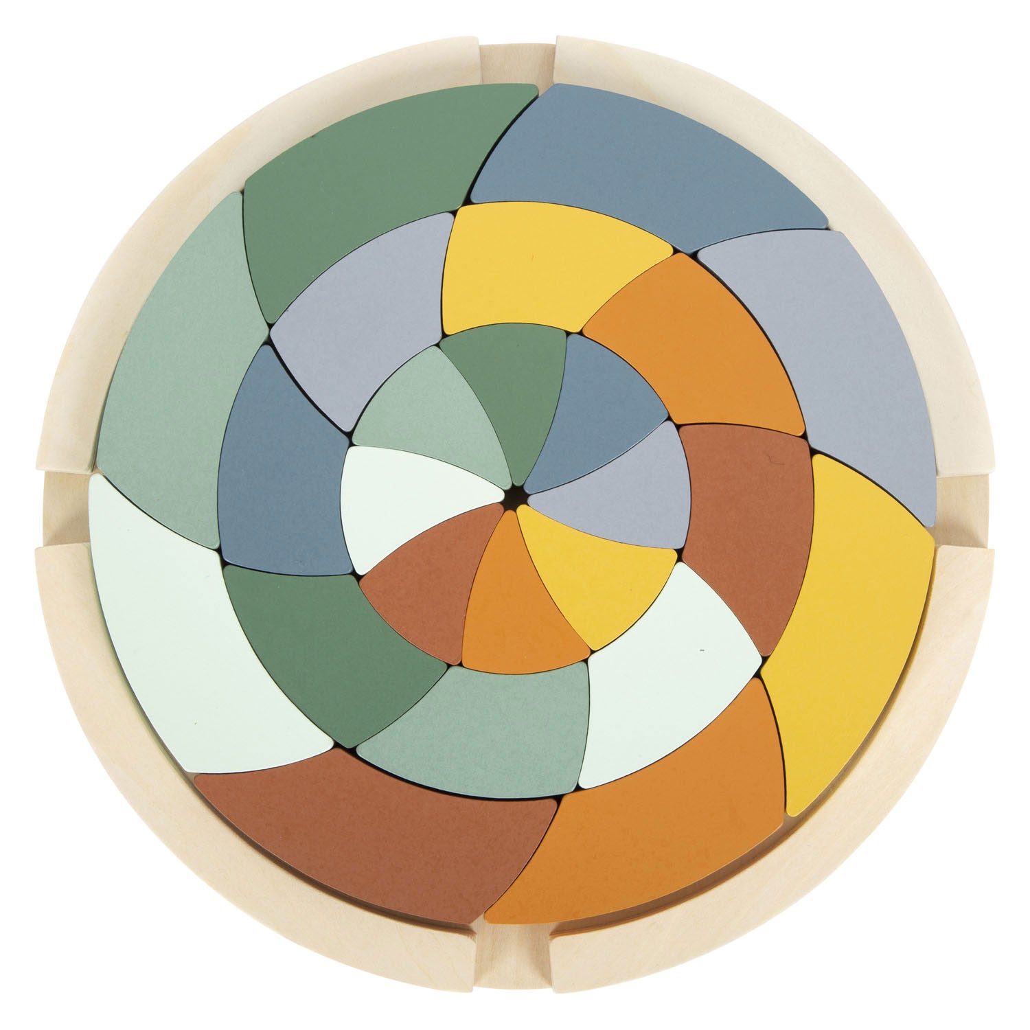 Kleines Fuß -Holzform -Puzzle rund, 24..