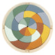 Kleines Fuß -Holzform -Puzzle rund, 24..