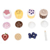 Kleine Fußholz -Playetts Etagere mit Cupcakes, 13dlg.