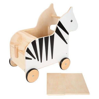 Kleine Fußspielzeugkiste und Trekfigur Zebra Wildtiere