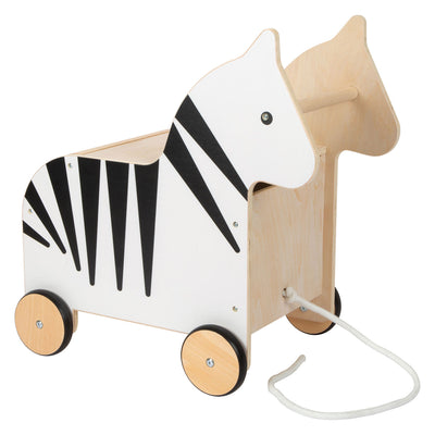 Kleine Fußspielzeugkiste und Trekfigur Zebra Wildtiere