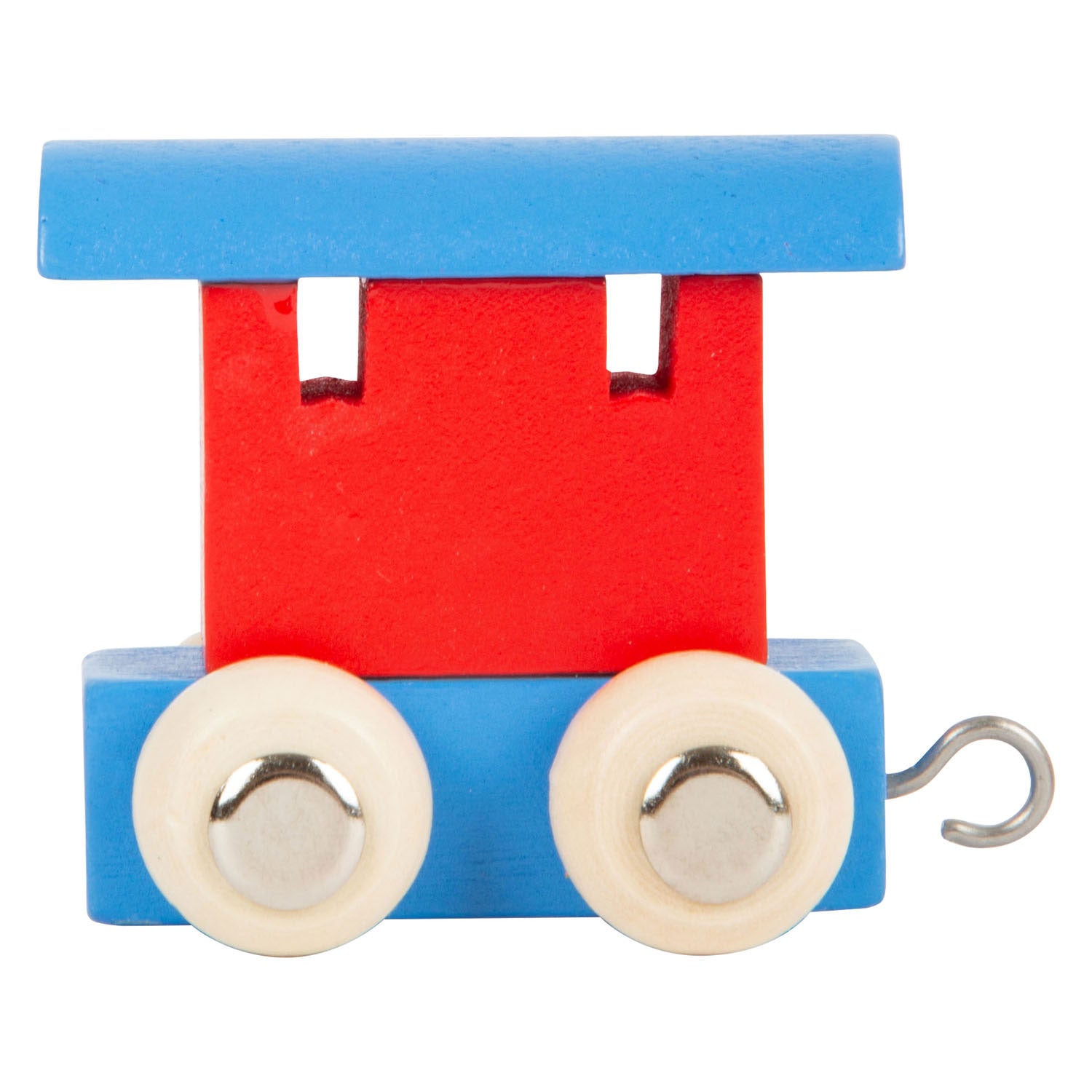 Kleiner Fuß Holz Schrift Wagen rot blau