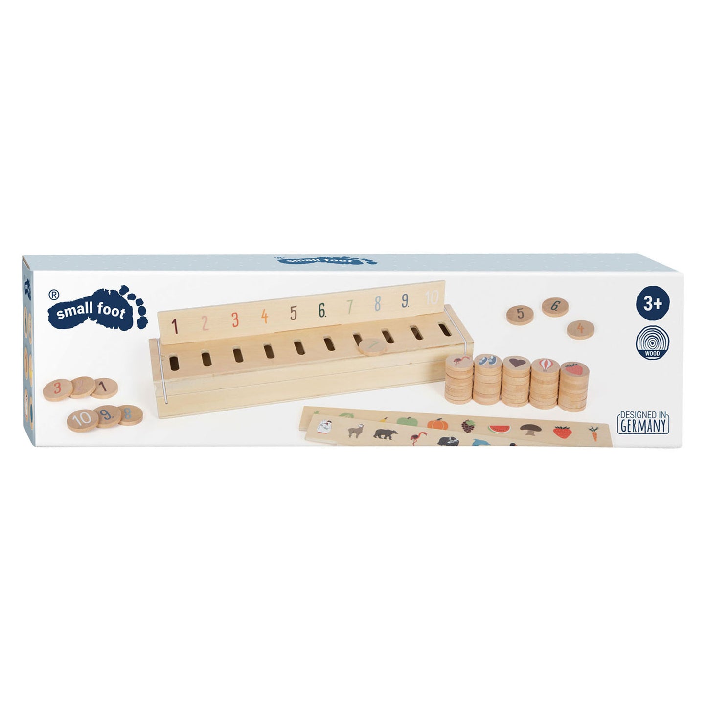 Kleiner Fuß -Holz -Sortierbox World Explorer