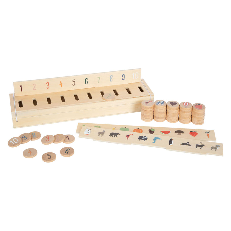 Kleiner Fuß -Holz -Sortierbox World Explorer