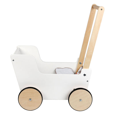 Kleiner Fuß Holz Push Dollwagen kleiner Knopf