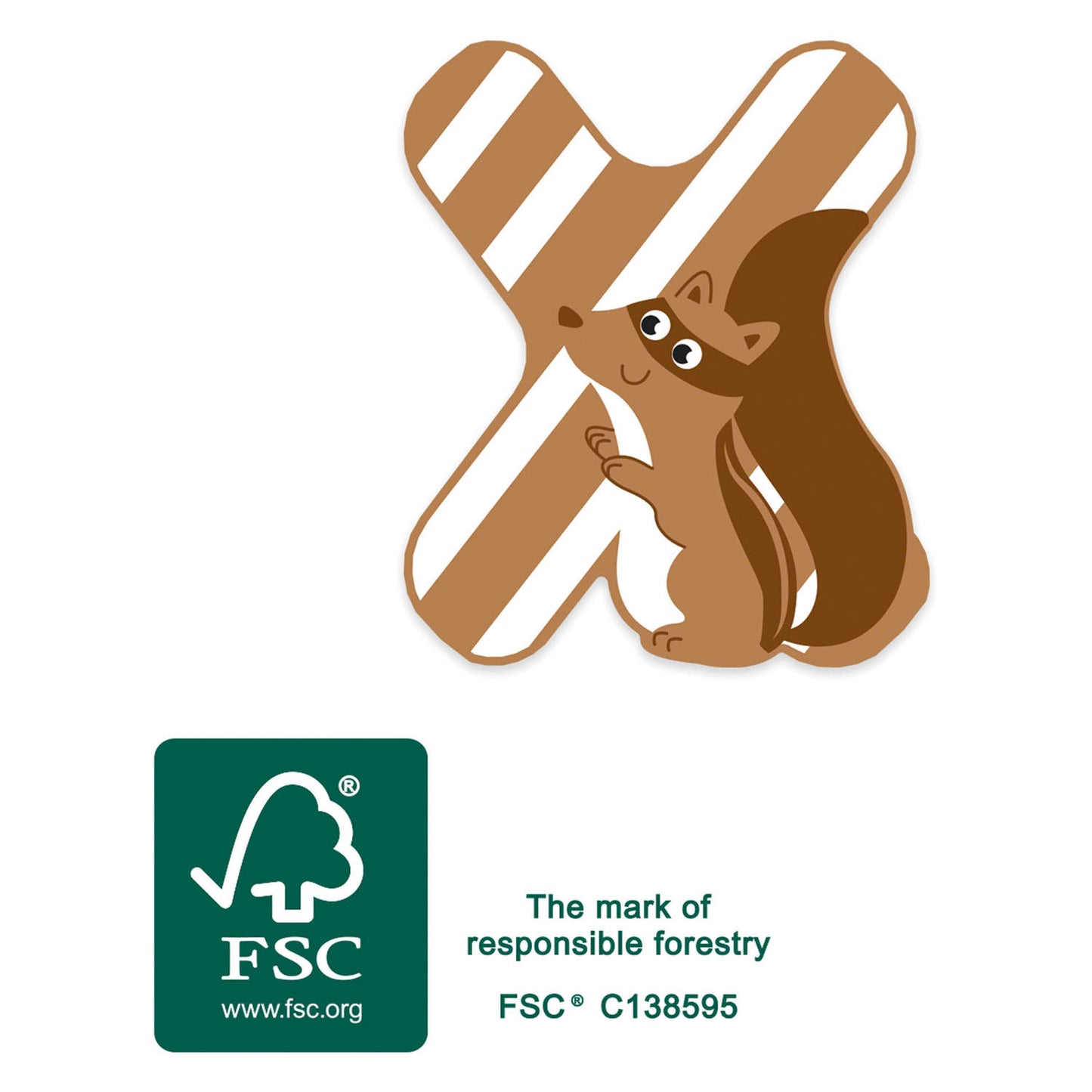 Kleine Fußhölzertiere Kinderbuchstaben x