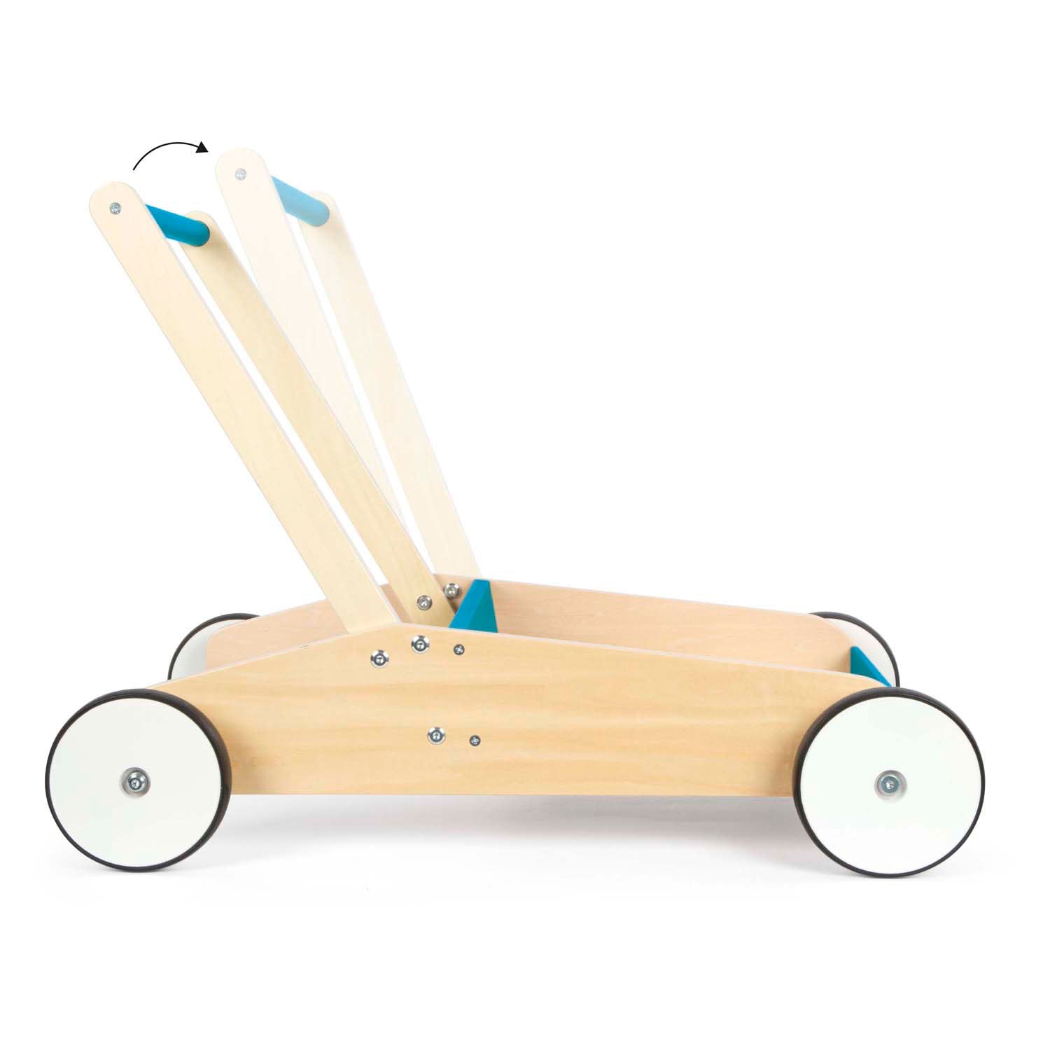 Kleiner Fuß Holz Wanderer Benzinblau