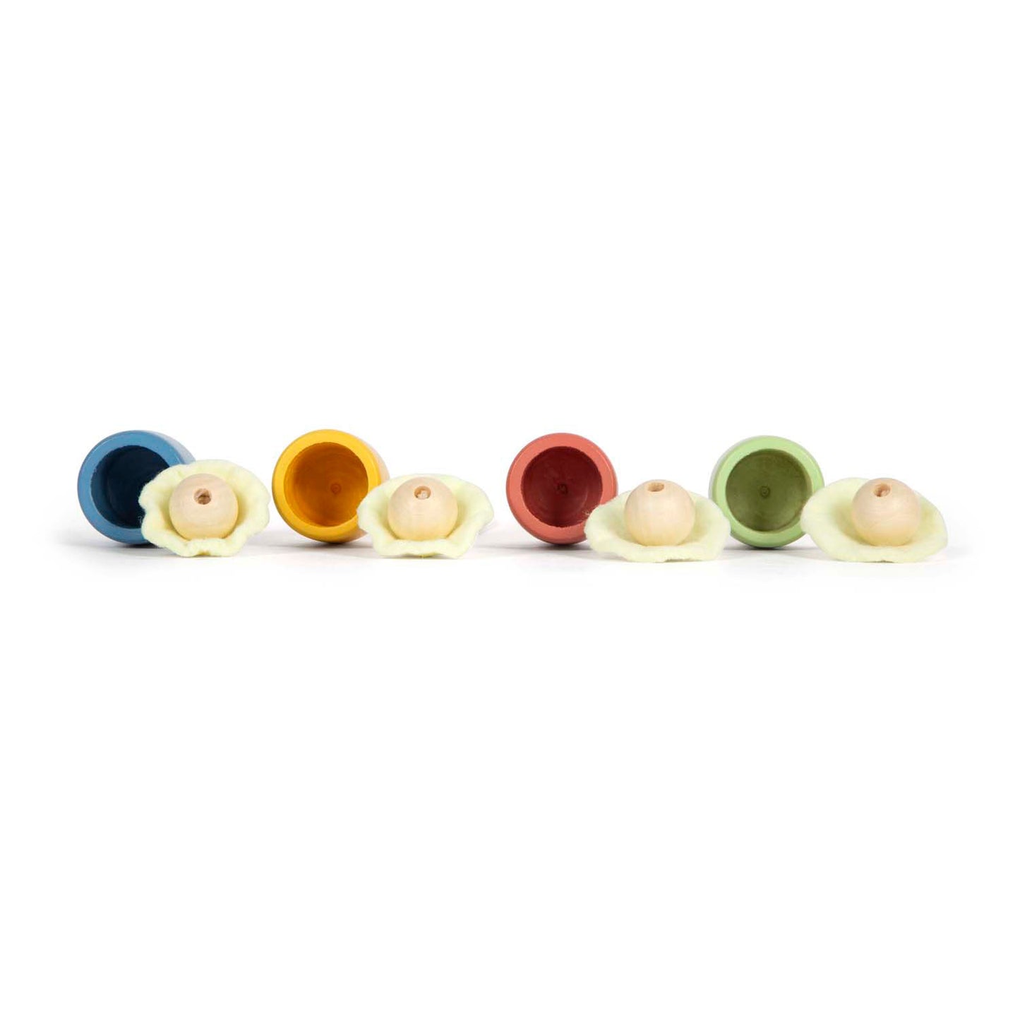 Kleiner Fuß Holz fangen Sie den Ball -Set 4 4