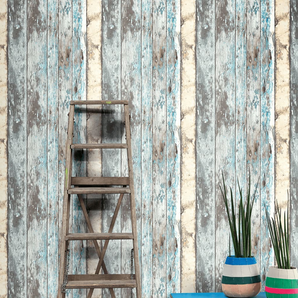 Niederländische Wandverkleidung Niederländische Wandverkauftapete Steigerhout Blue PE10012