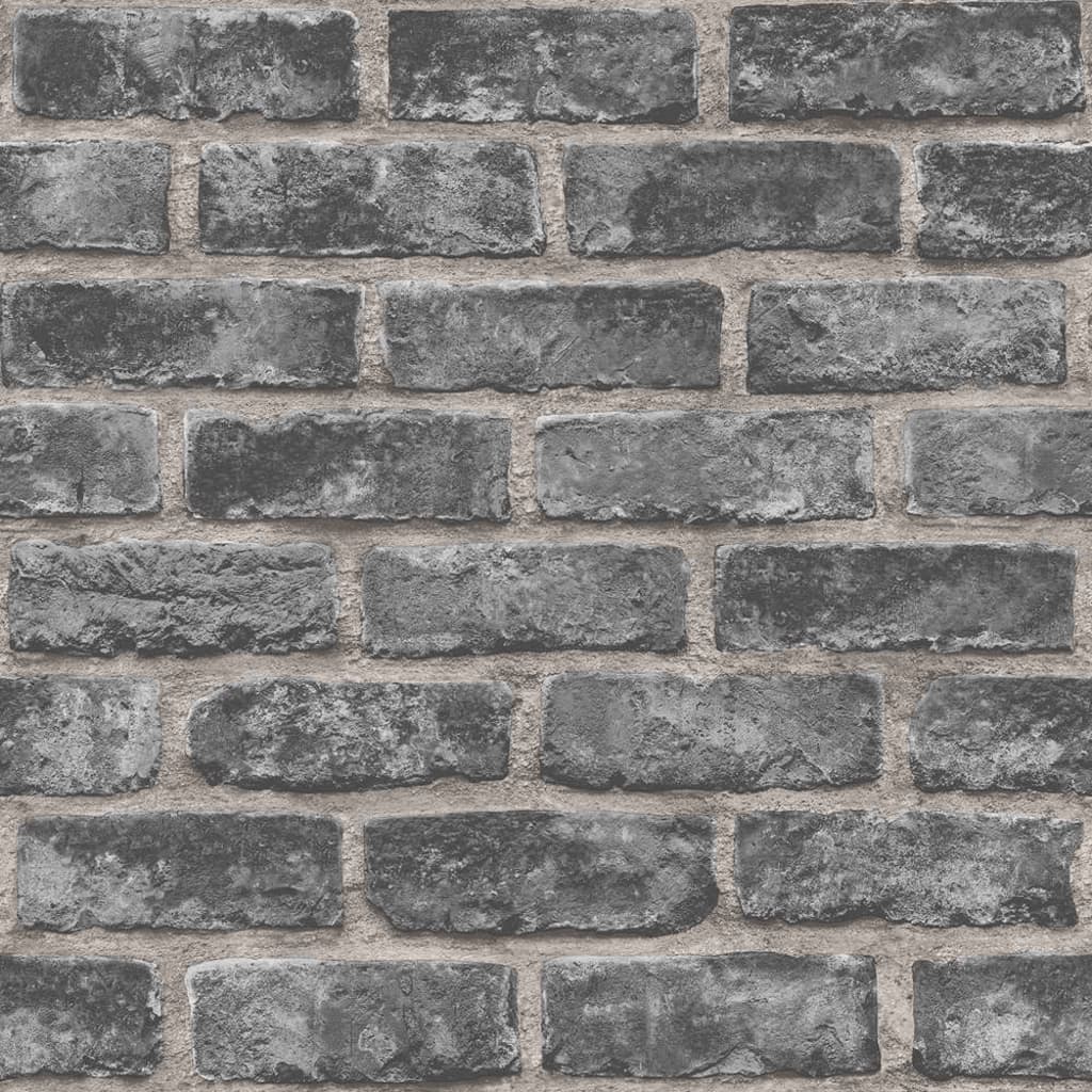 Niederländische Wandverkleidung Niederländische Wandverkauftpaper Ziegel Schwarz schwarz