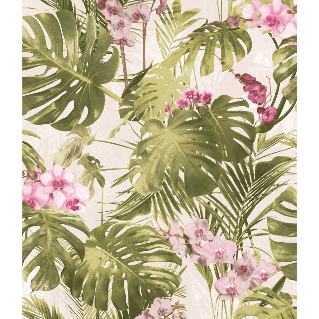 Niederländische Wandverkleidung Niederländische Wandverkauftapeten Paradiso Green und Pink