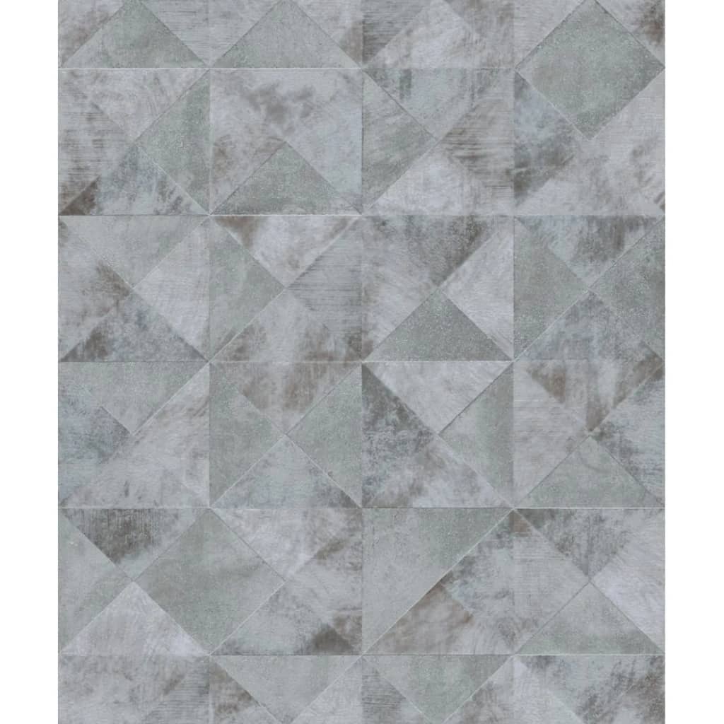 Nordwand Noordwand Tapete topchische Grafikformen Facetten Metallic Grey
