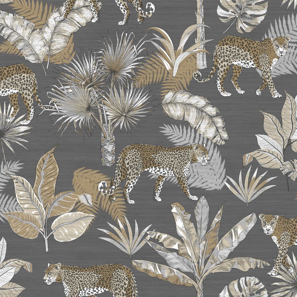 Niederländische Wandverkleidung Niederländische Wandverkauftapete Leopard Gray und Beige