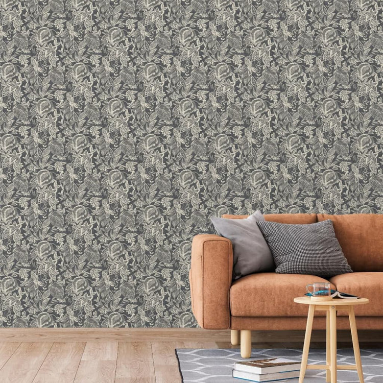 Niederländische Wandverkleidung Niederländische Wandverkauftapete Mae Black und Beige