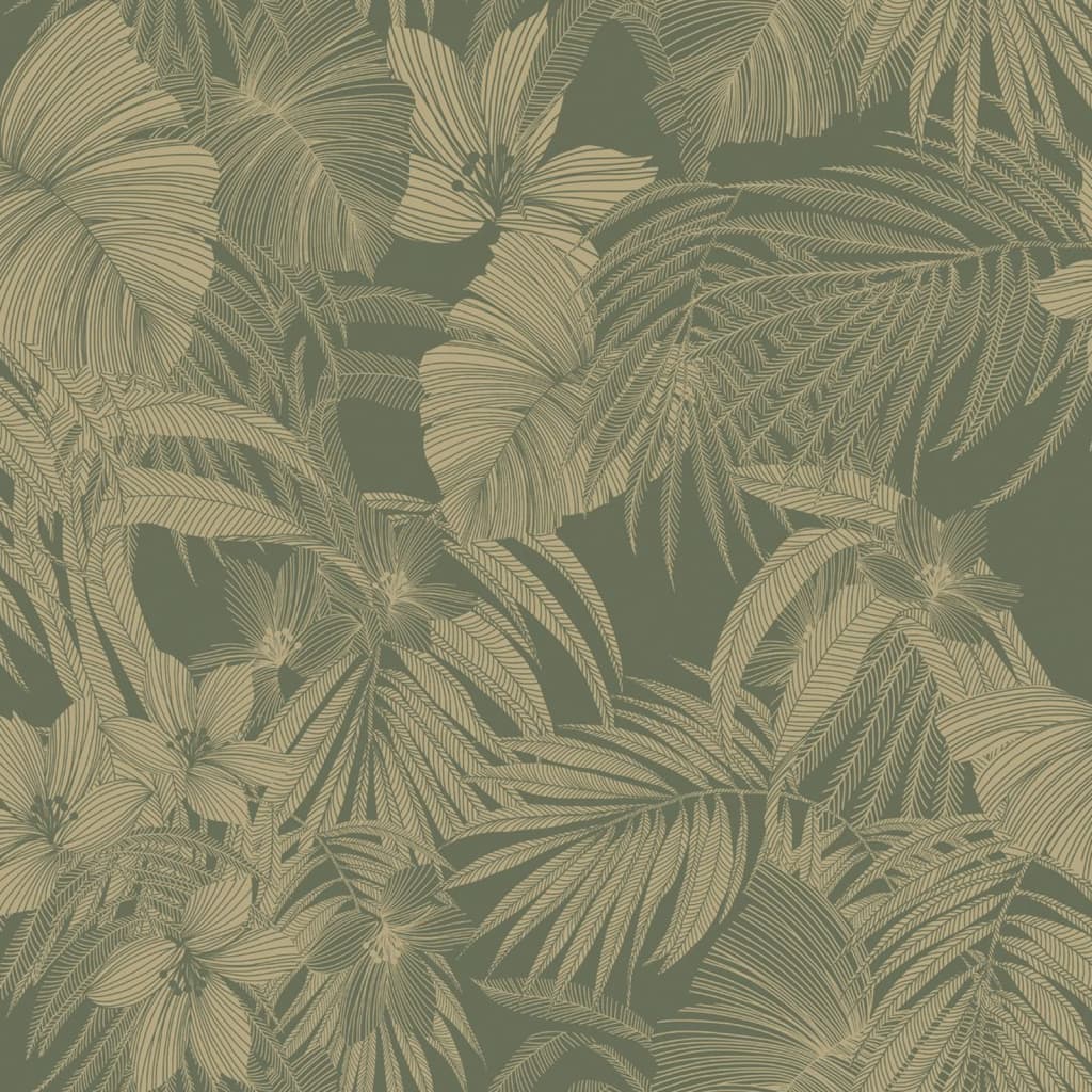 Niederländische Wandverkleidung Niederländische Wandverkauftapete Joelle Green und Goldfarbe