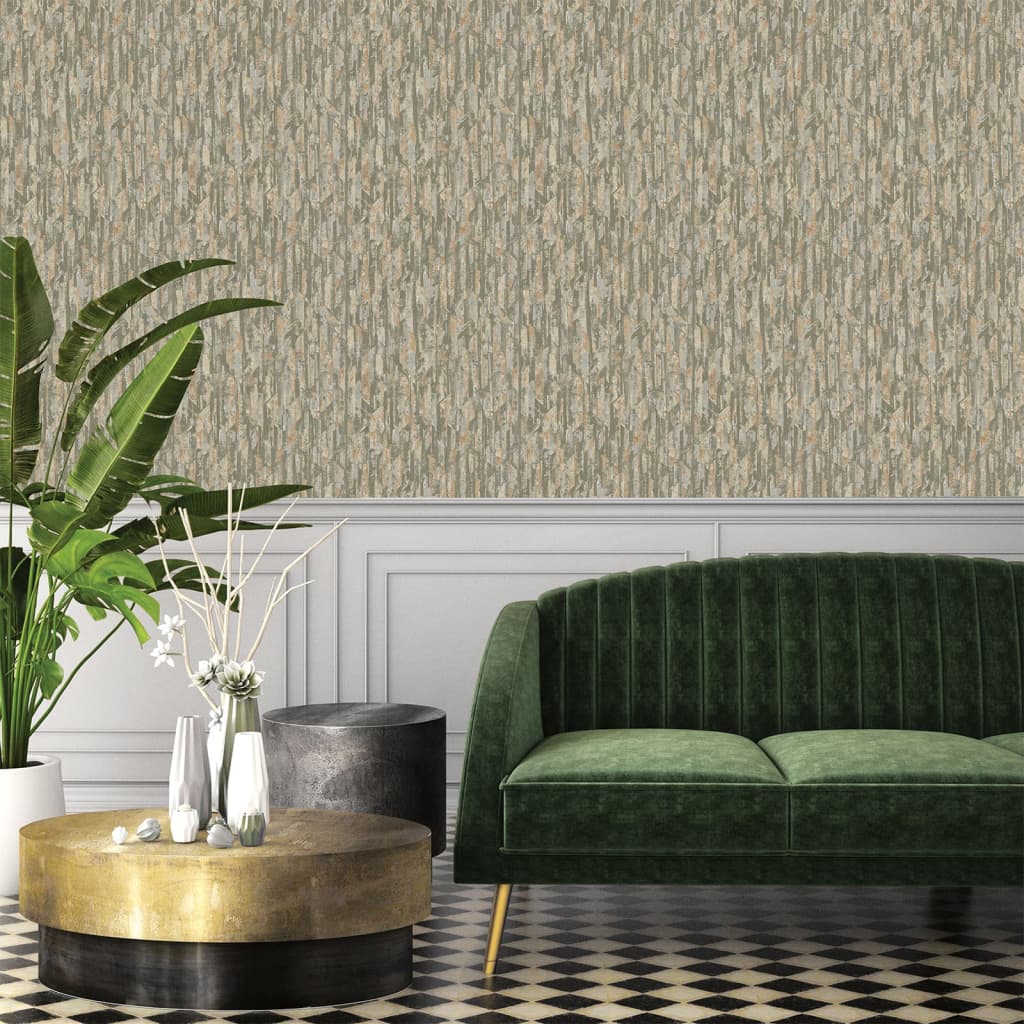 Niederländische Wandverkleidung niederländische Wandverkaufswallpaper Phoenix Green und Beige
